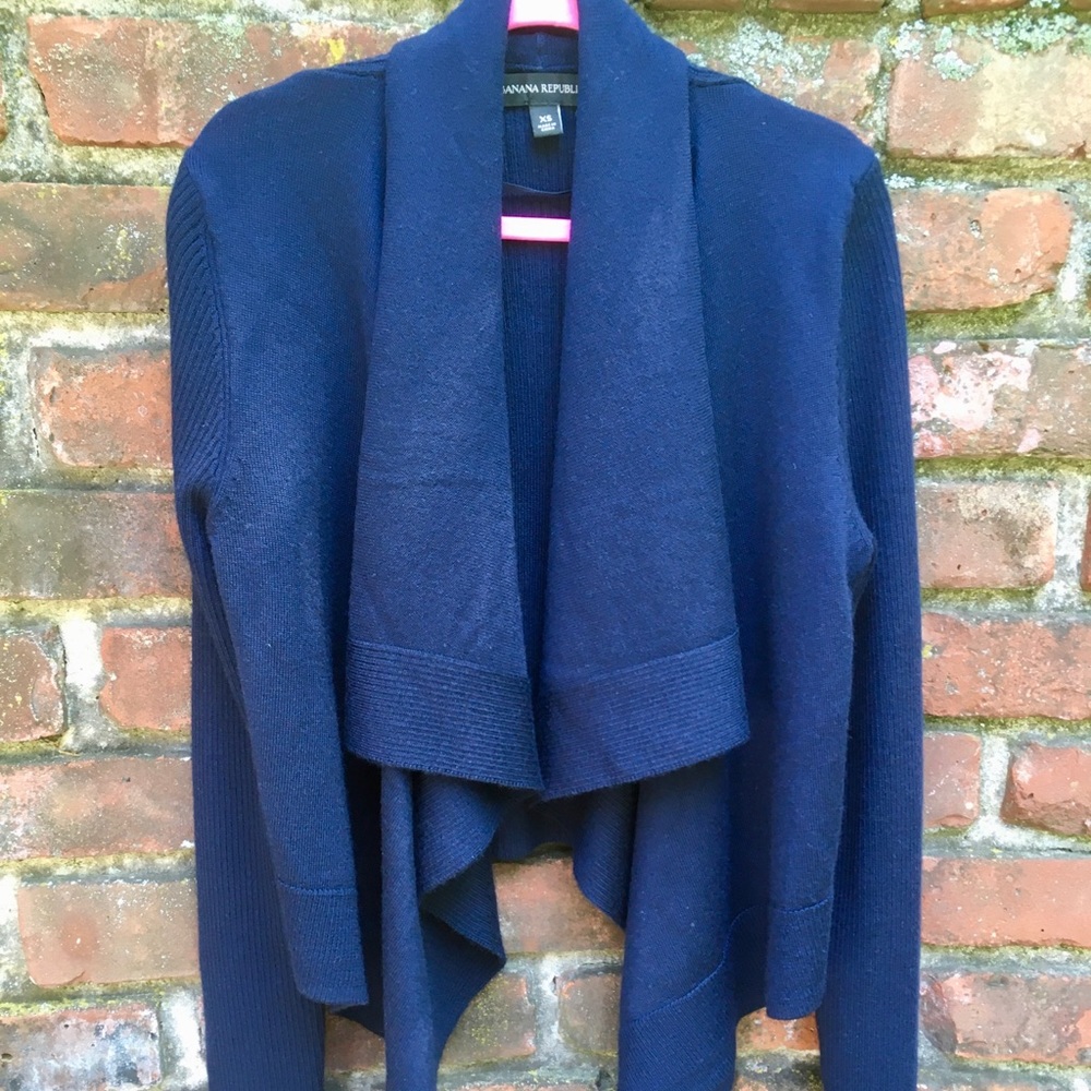 Banana Republic Open Front Cascading Cardigan